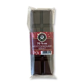 Bio 70 % kakaótartalmú étcsokoládé szelet 26 gr