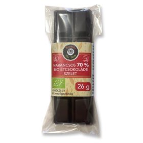   Bio 70% kakaótartalmú narancsos étcsokoládé szelet 26 gr