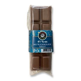 Bio 41% kakaótartalmú tejcsokoládé 26 gr